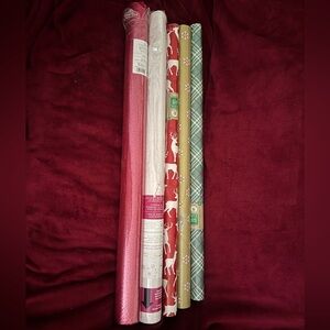 Jessica Simpson Holiday Gift Wrap Set - Pink, White, Red, Green